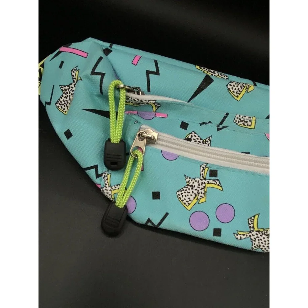 Coacha Dutch Bros Fanny Pack Retro 80’s Style 2017 Waist Bag Aqua Festival - Picture 2 of 9